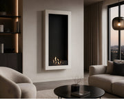 Wild Flame Selected Box verticale bio-ethanol wandhaard wit 70 x 200 cm – sfeerfoto