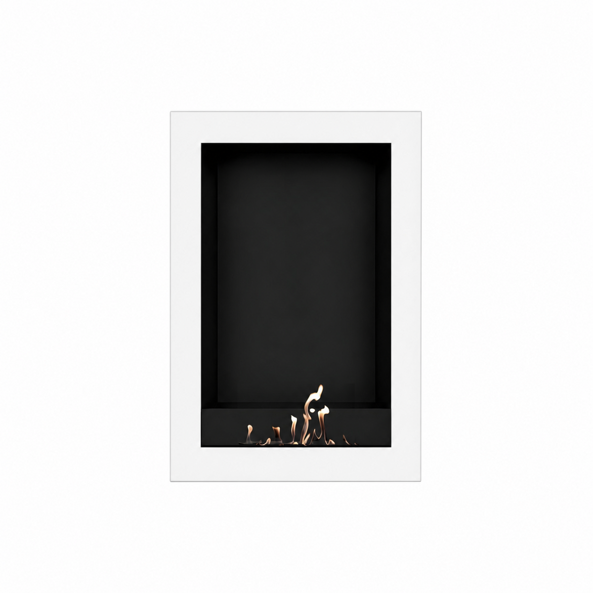 Wild Flame Selected Box verticale bio-ethanol wandhaard wit 60 x 120 cm – sfeerfoto
