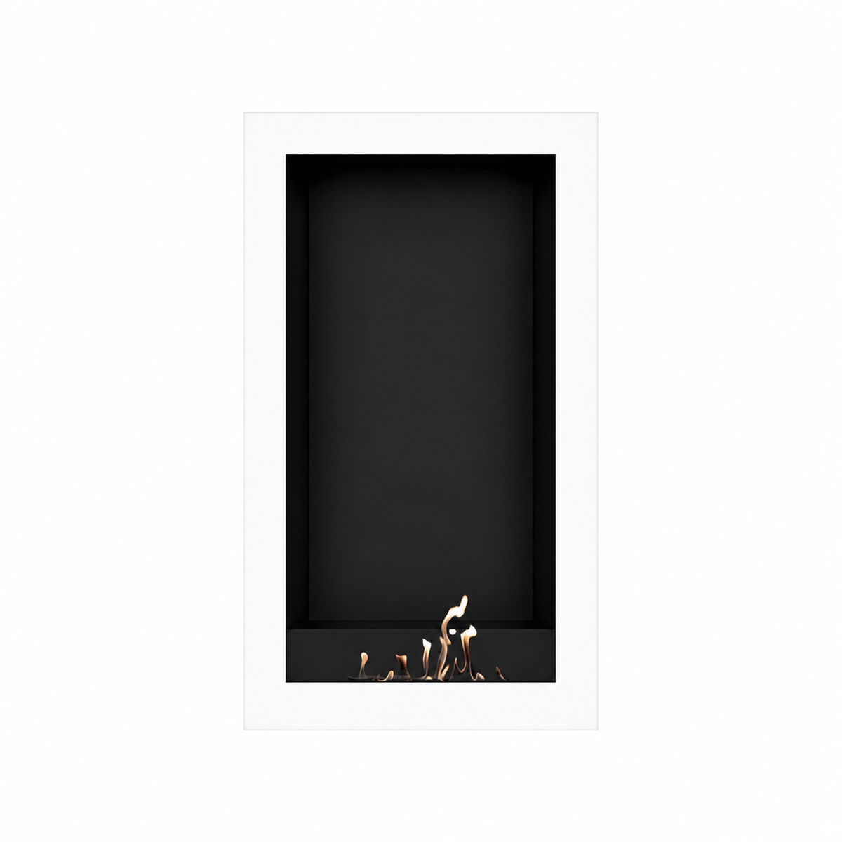 Wild Flame Selected Box verticale bio-ethanol wandhaard wit 60 x 160 cm – sfeerfoto