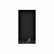 Wild Flame Selected Box verticale bio-ethanol wandhaard wit 60 x 160 cm – sfeerfoto