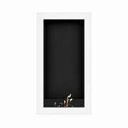 Wild Flame Selected Box verticale bio-ethanol wandhaard wit 60 x 180 cm – sfeerfoto
