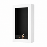 Selected Box verticale bio-ethanol wandhaard wit – 60 x 180 cm | Wild Flame