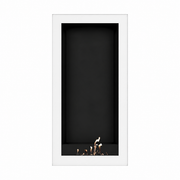 Wild Flame Selected Box verticale bio-ethanol wandhaard wit 60 x 200 cm – sfeerfoto