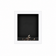 Wild Flame Selected Box verticale bio-ethanol wandhaard wit 70 x 100 cm – sfeerfoto
