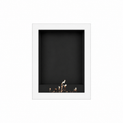Wild Flame Selected Box verticale bio-ethanol wandhaard wit 70 x 120 cm – sfeerfoto