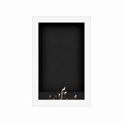 Wild Flame Selected Box verticale bio-ethanol wandhaard wit 70 x 160 cm – sfeerfoto