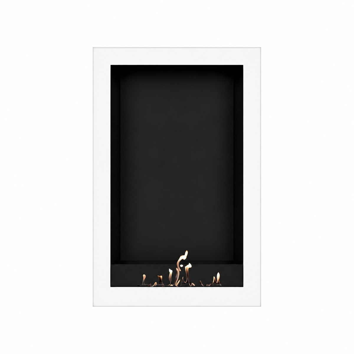Wild Flame Selected Box verticale bio-ethanol wandhaard wit 70 x 160 cm – sfeerfoto