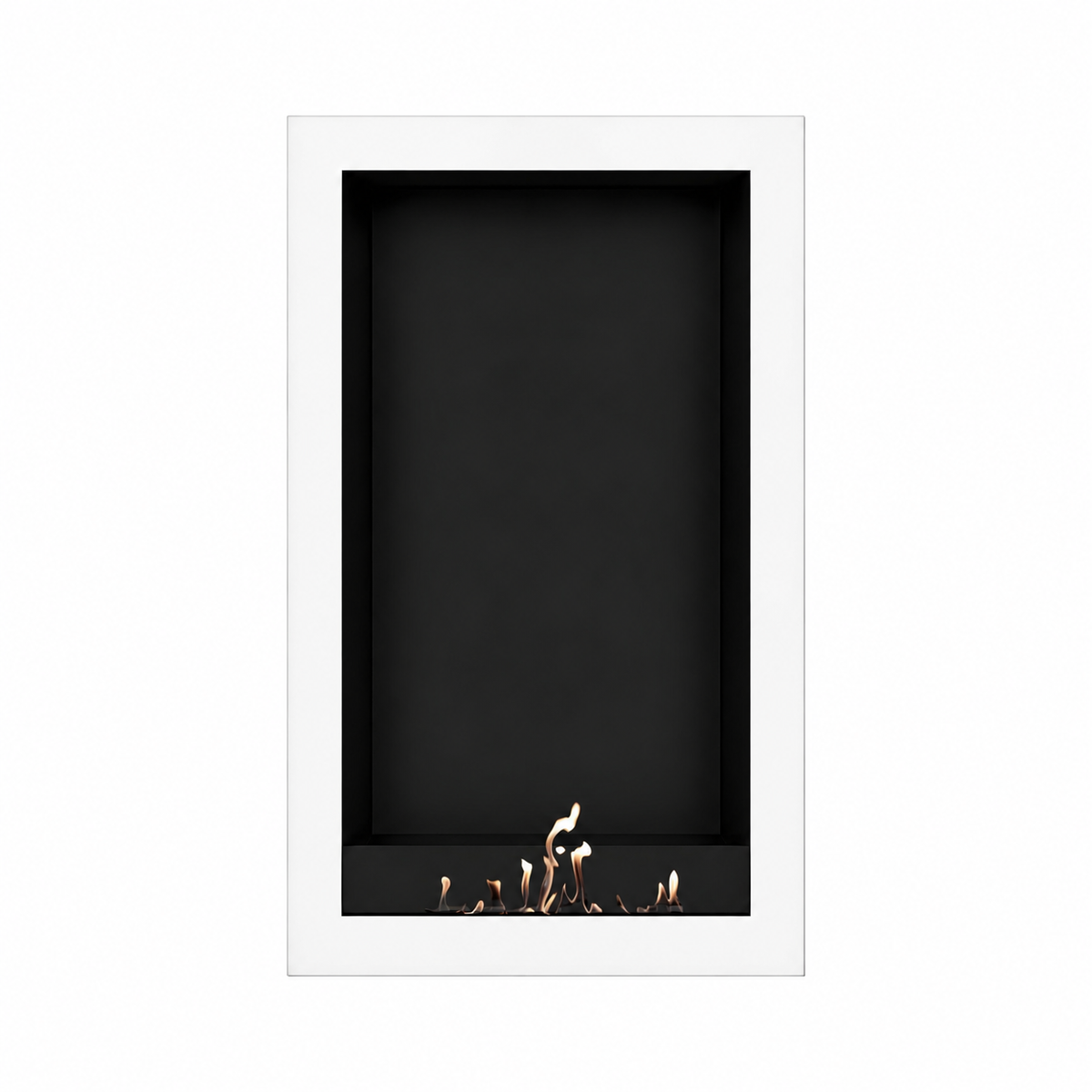 Wild Flame Selected Box verticale bio-ethanol wandhaard wit 70 x 180 cm – sfeerfoto