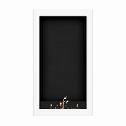 Wild Flame Selected Box verticale bio-ethanol wandhaard wit 70 x 200 cm – sfeerfoto