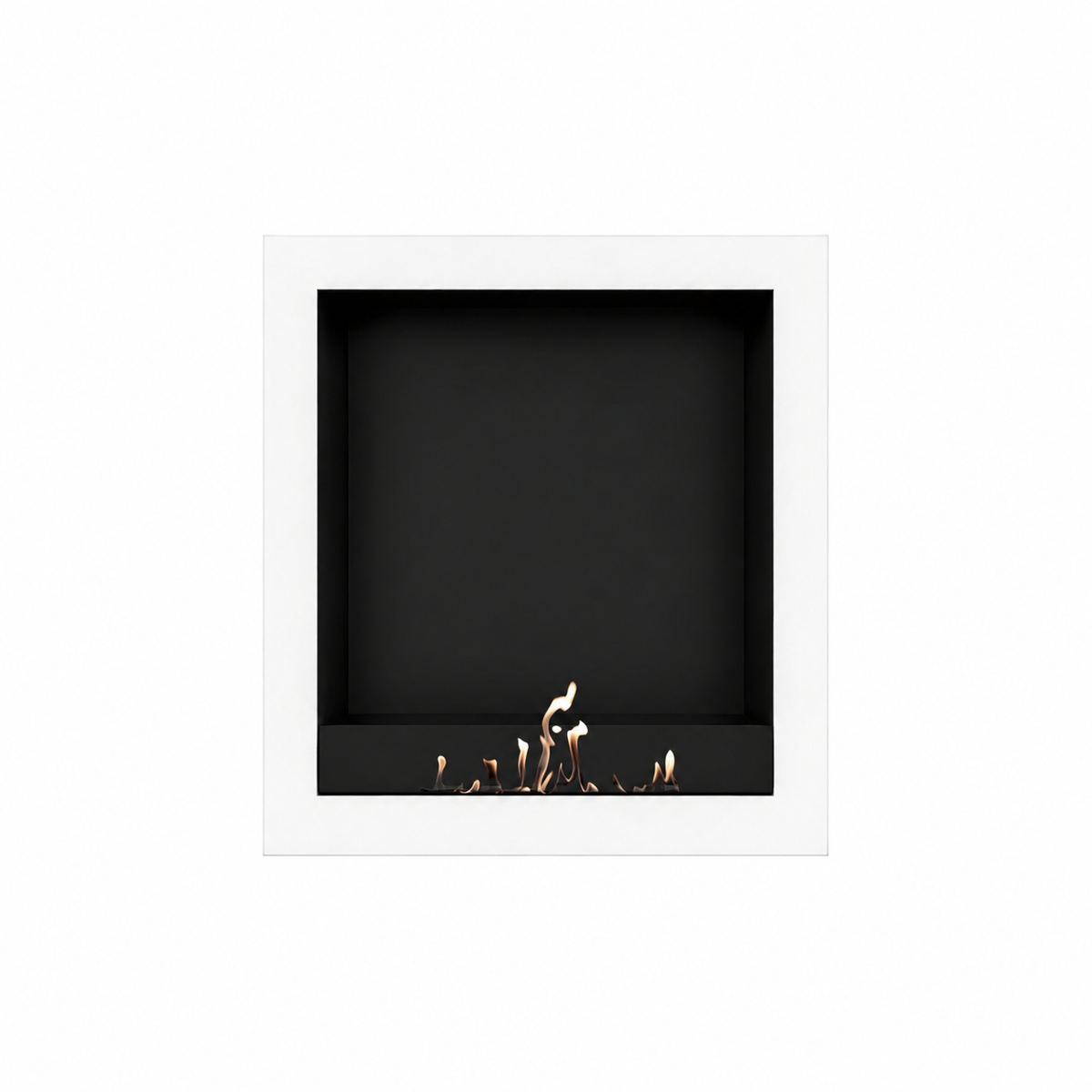 Wild Flame Selected Box verticale bio-ethanol wandhaard wit 80 x 100 cm – sfeerfoto