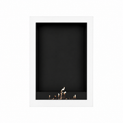 Wild Flame Selected Box verticale bio-ethanol wandhaard wit 80 x 160 cm – sfeerfoto