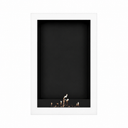 Wild Flame Selected Box verticale bio-ethanol wandhaard wit 80 x 180 cm – sfeerfoto