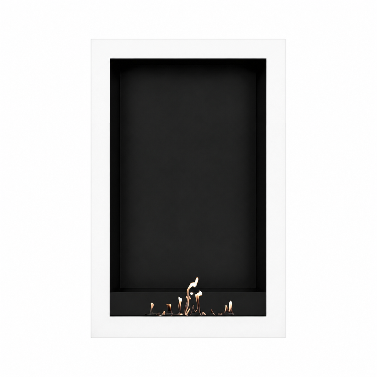 Wild Flame Selected Box verticale bio-ethanol wandhaard wit 80 x 180 cm – sfeerfoto