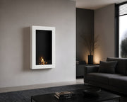 Wild Flame Selected Box verticale bio-ethanol wandhaard wit 60 x 200 cm – sfeerfoto