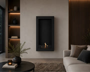 Wild Flame Selected Box verticale bio-ethanol wandhaard zwart 70 x 180 cm – detailfoto