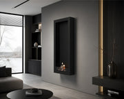 Wild Flame Selected Box verticale bio-ethanol wandhaard zwart 60 x 120 cm – sfeerfoto