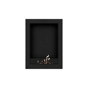 Wild Flame Selected Box verticale bio-ethanol wandhaard zwart 60 x 100 cm – sfeerfoto