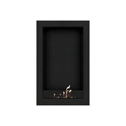 Wild Flame Selected Box verticale bio-ethanol wandhaard zwart 60 x 140 cm – sfeerfoto
