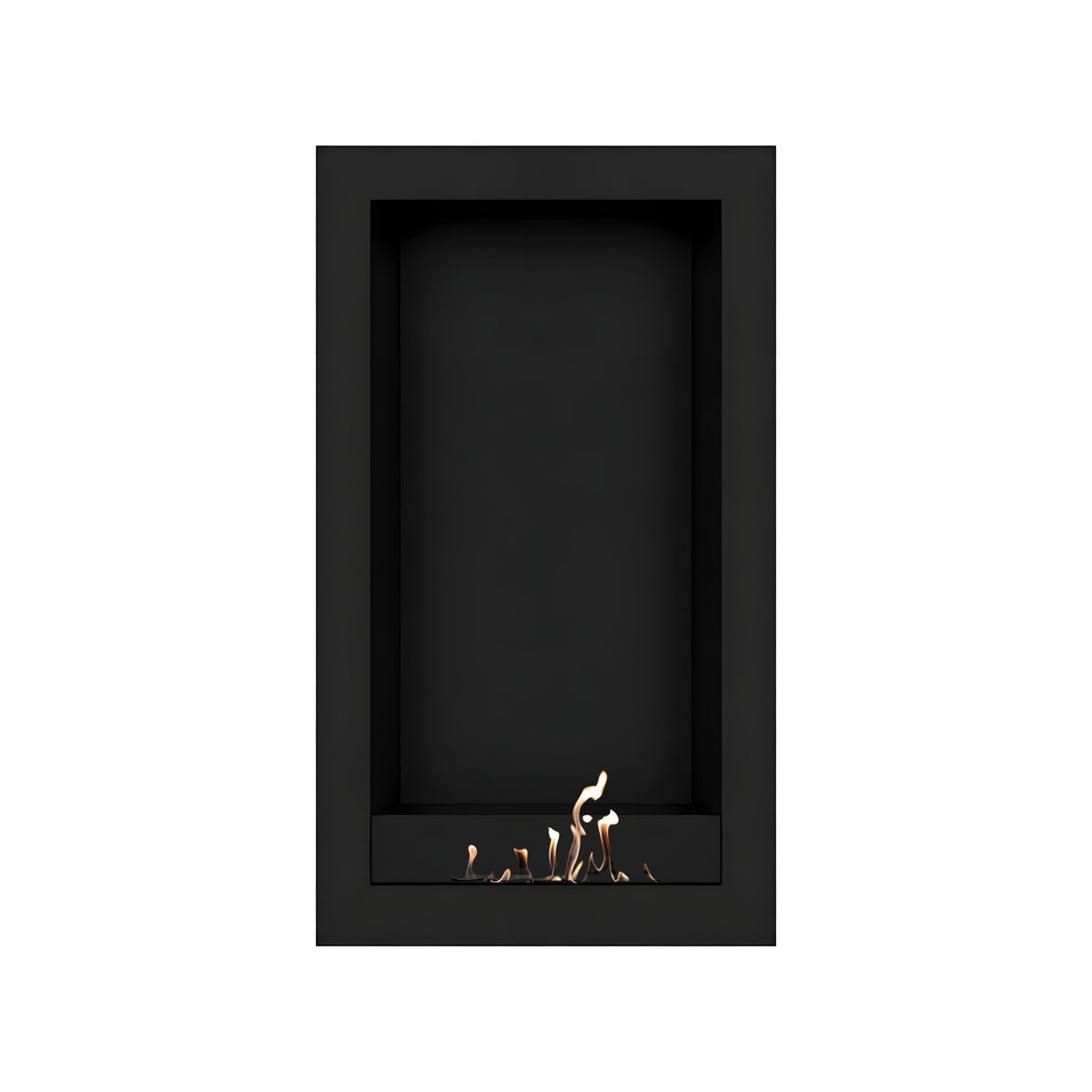 Wild Flame Selected Box verticale bio-ethanol wandhaard zwart 60 x 160 cm – sfeerfoto