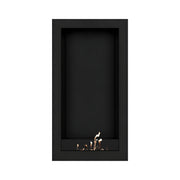 Wild Flame Selected Box verticale bio-ethanol wandhaard zwart 60 x 180 cm – sfeerfoto