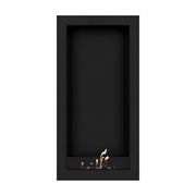 Wild Flame Selected Box verticale bio-ethanol wandhaard zwart 60 x 200 cm – sfeerfoto