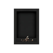 Wild Flame Selected Box verticale bio-ethanol wandhaard zwart 70 x 140 cm – sfeerfoto