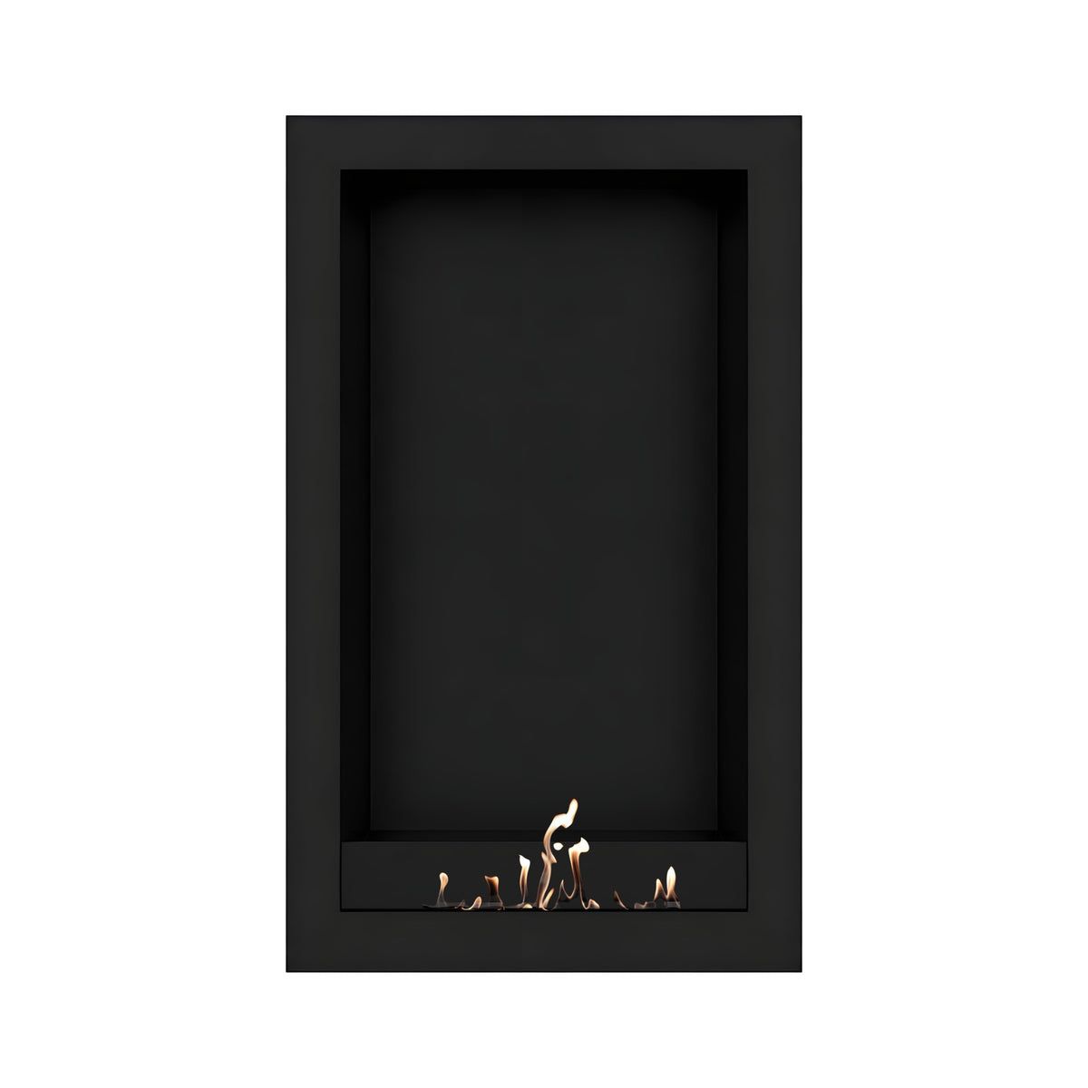 Wild Flame Selected Box verticale bio-ethanol wandhaard zwart 70 x 180 cm – sfeerfoto