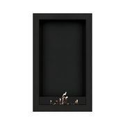 Wild Flame Selected Box verticale bio-ethanol wandhaard zwart 70 x 180 cm – sfeerfoto