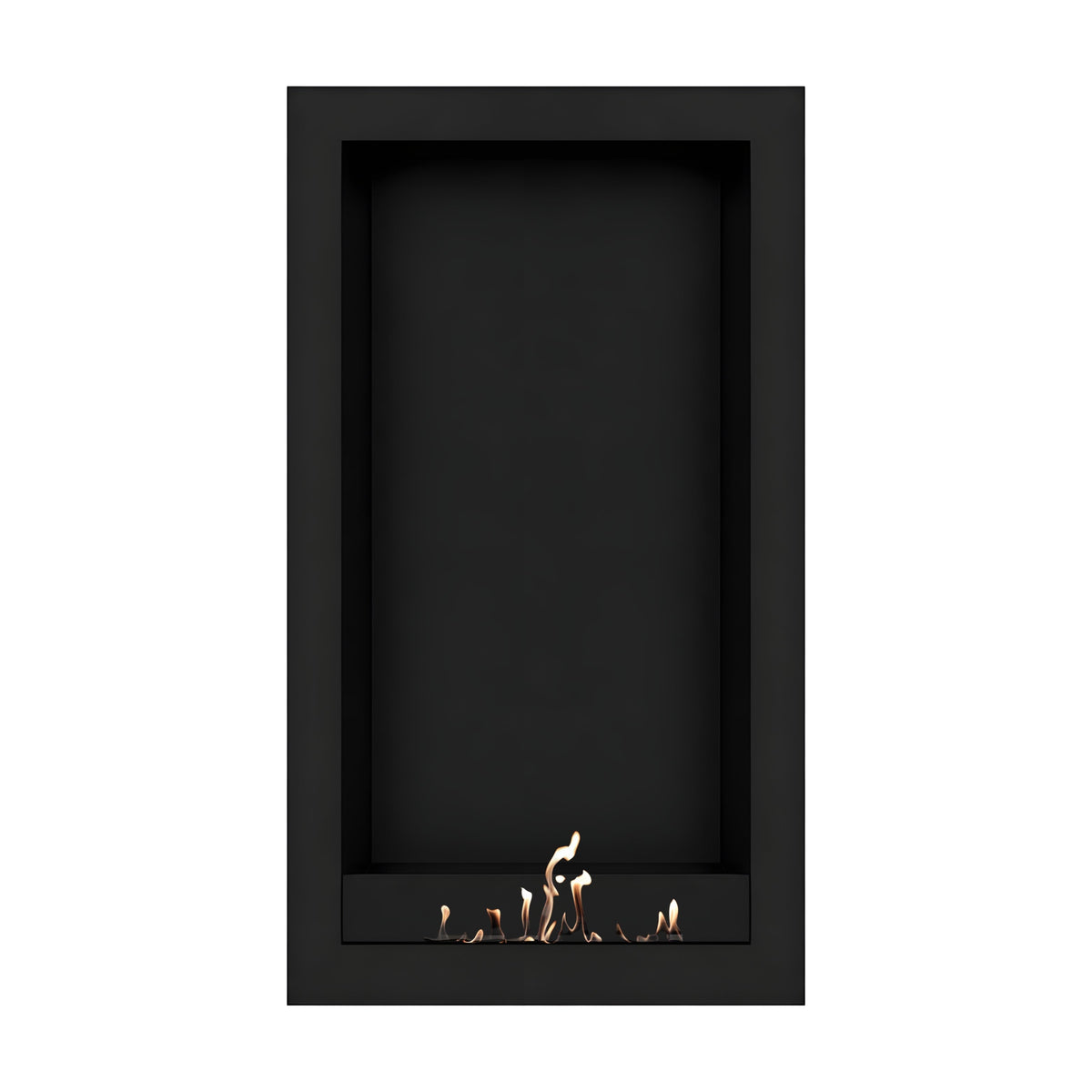Wild Flame Selected Box verticale bio-ethanol wandhaard zwart 70 x 200 cm – sfeerfoto