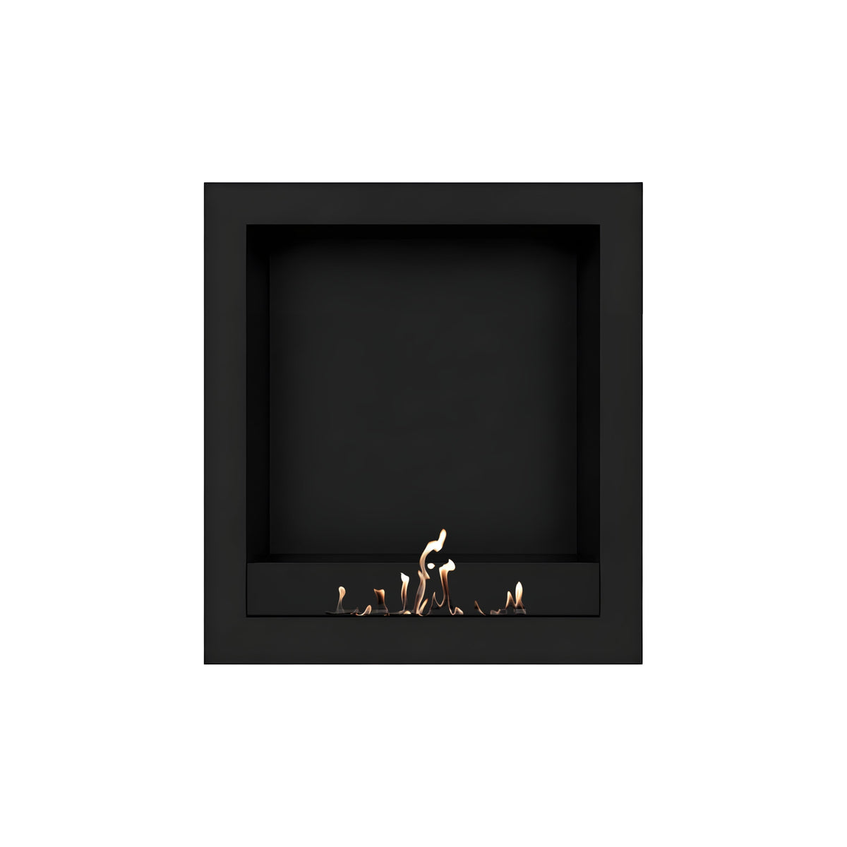 Wild Flame Selected Box verticale bio-ethanol wandhaard zwart 80 x 100 cm – sfeerfoto