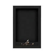 Wild Flame Selected Box verticale bio-ethanol wandhaard zwart 80 x 180 cm – sfeerfoto