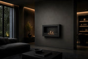Wild Flame Selected Box bio-ethanol wandhaard zwart 80 cm – sfeerfoto
