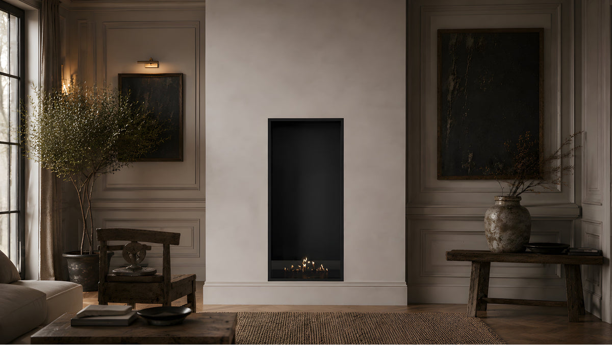 Wild Flame Selected verticale enkelzijdige bio-ethanol inbouwhaard 60 x 160 cm – detailfoto