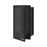 Selected vertikaler einseitiger Bioethanol-Einbaukamin – Vollglas – 60 × 120 cm | Wild Flame