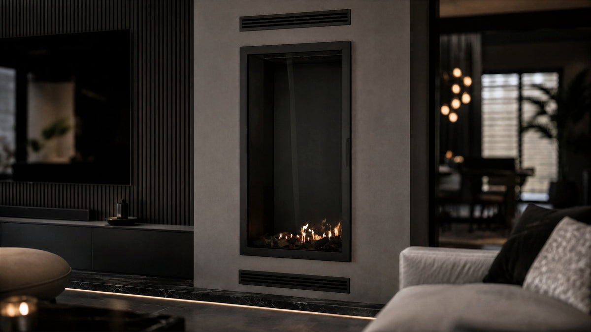 Wild Flame Selected verticale enkelzijdige bio-ethanol inbouwhaard – volglas – 60 × 120 cm – afbeelding 2