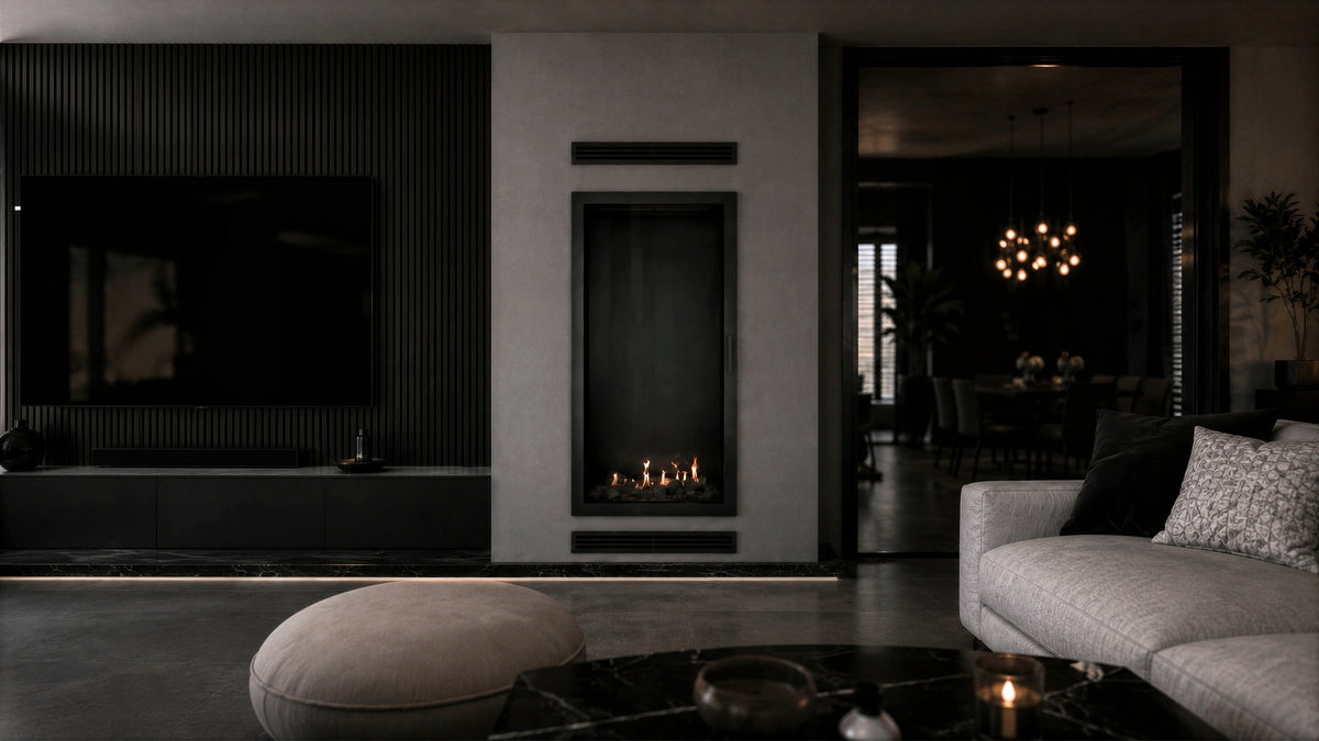 Wild Flame Selected verticale enkelzijdige bio-ethanol inbouwhaard – volglas – 60 × 120 cm – afbeelding 3