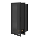 Selected vertikaler Bioethanol-Einbaukamin, einseitig – Vollglas – 60 × 160 cm | Wild Flame