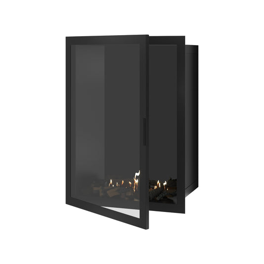 Wild Flame Selected verticale enkelzijdige bio-ethanol inbouwhaard – volglas – 80 × 100 cm – productfoto