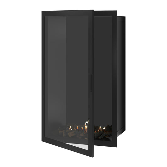 Wild Flame Selected verticale enkelzijdige bio-ethanol inbouwhaard – volglas – 80 × 160 cm – productfoto