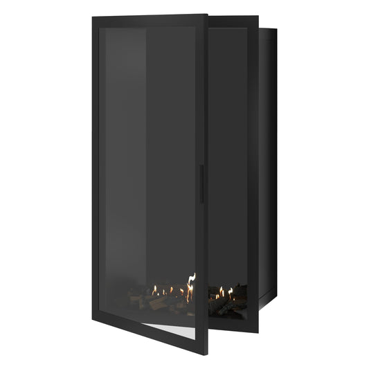 Wild Flame Selected verticale enkelzijdige bio-ethanol inbouwhaard – volglas – 80 × 180 cm – productfoto