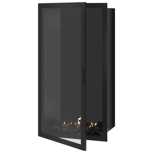 Wild Flame Selected verticale enkelzijdige bio-ethanol inbouwhaard – volglas – 80 × 200 cm – productfoto