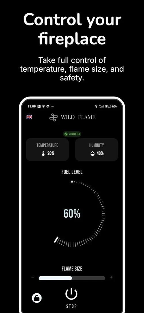 Smart Fire A6 automatische brander 100 cm