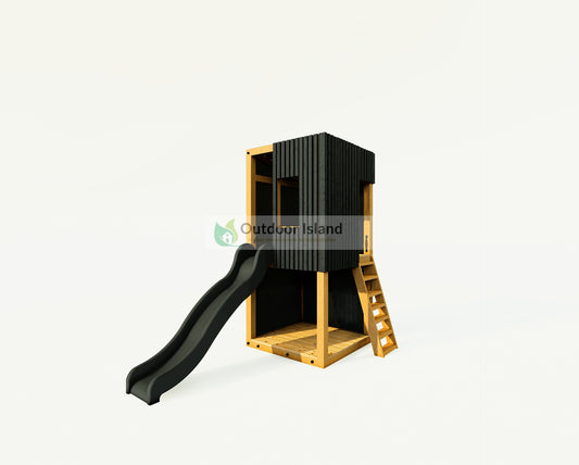 Speeltoestel met Glijbaan | Douglashout | Modern 120 | Outdoor Island Outdoor Island