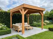 Sublime Douglas Overkapping 300x200 cm Plat Dak met Zwarte Rabatdelen – 300x200cm