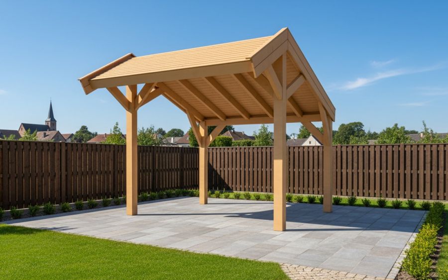 YARD Outdoor SUBLIME overkapping kapschuurdak 300x300 cm Douglas blank