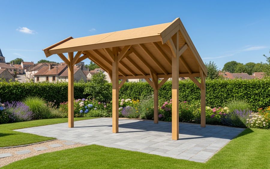YARD Outdoor SUBLIME overkapping kapschuurdak 400x250 cm Douglas blank