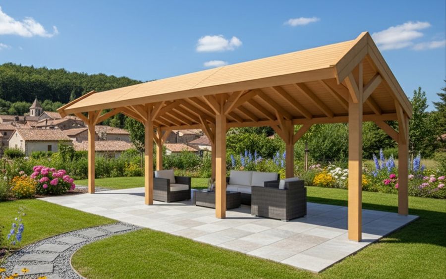YARD Outdoor SUBLIME overkapping kapschuurdak 750x300 cm Douglas blank