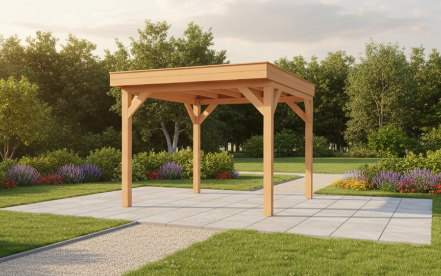 YARD Outdoor SUBLIME overkapping plat dak 300x350 cm Douglas blank