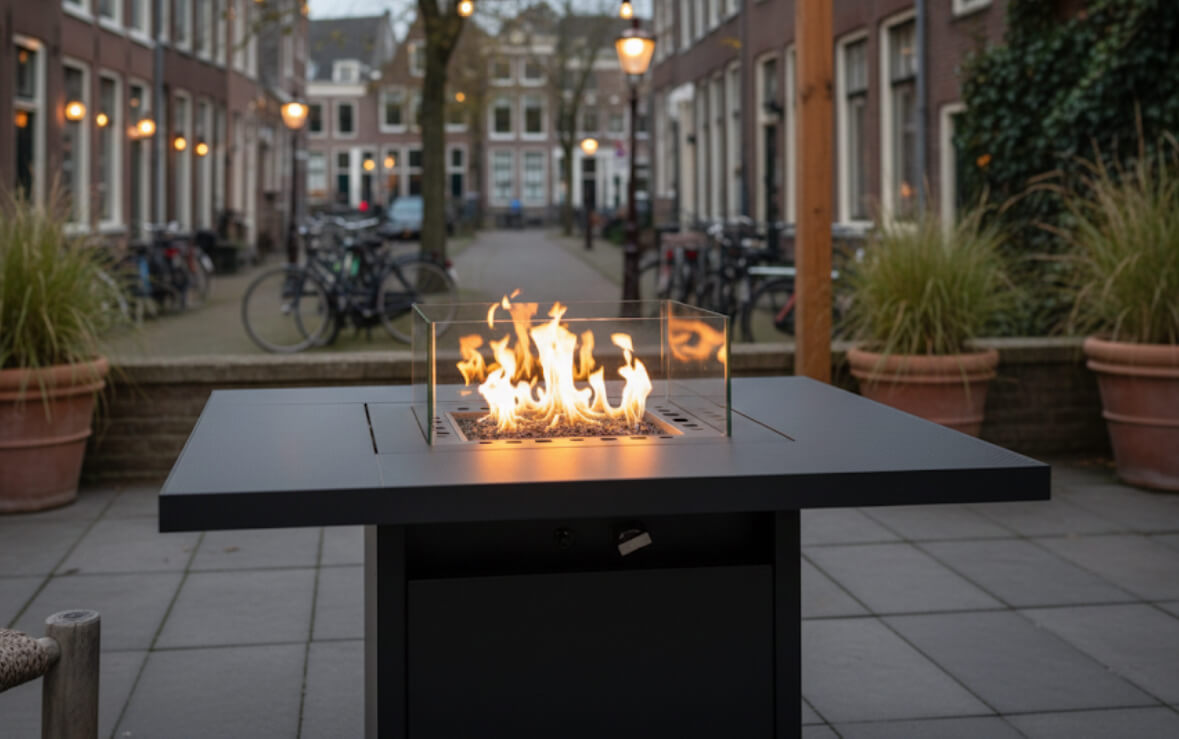 Gas Vuurtafel Voor Buiten | Vierkante | Planika Square