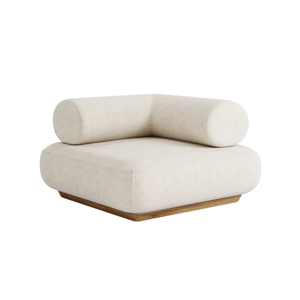 Hoekmodule buitenbank 1-zit van teak – Tatami Sofa | Jardinico